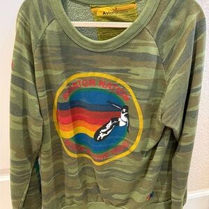 Aviator Nation North Shore Oahu Camouflage Crewneck Sweater